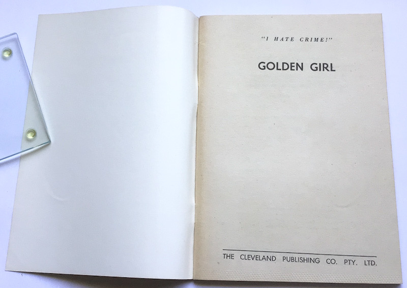 Larry Kent Golden Girl Australian Detective paperback book No692